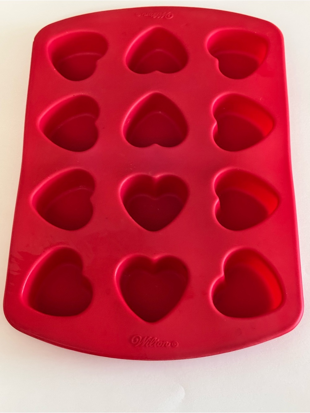Wilton Red Silicone Petite Hearts 12-Cavity Baking Candy Mold